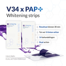 V34 X PAP+ Whitening Strips